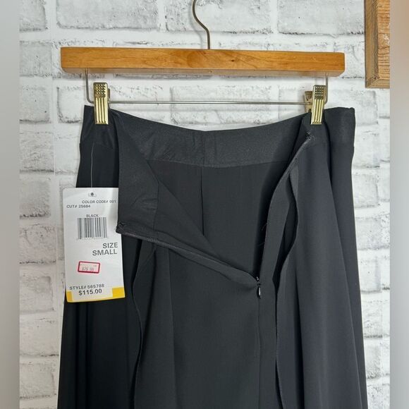 NWT ONYX NITE Black Triple Lay Maxi Skirt Size Small Flowy High Slit Party - Picture 5 of 7